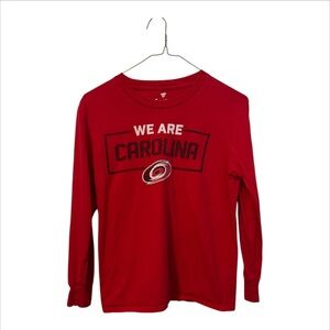 Youth Carolina Hurricanes Long Sleeve Tee Size Medium